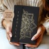 Personalized Mandala Journal, Custom Name Notebook, Black and Gold Book, Mindfulness, Birthday & Graduation Gift, Meditation Notebook (Edition)